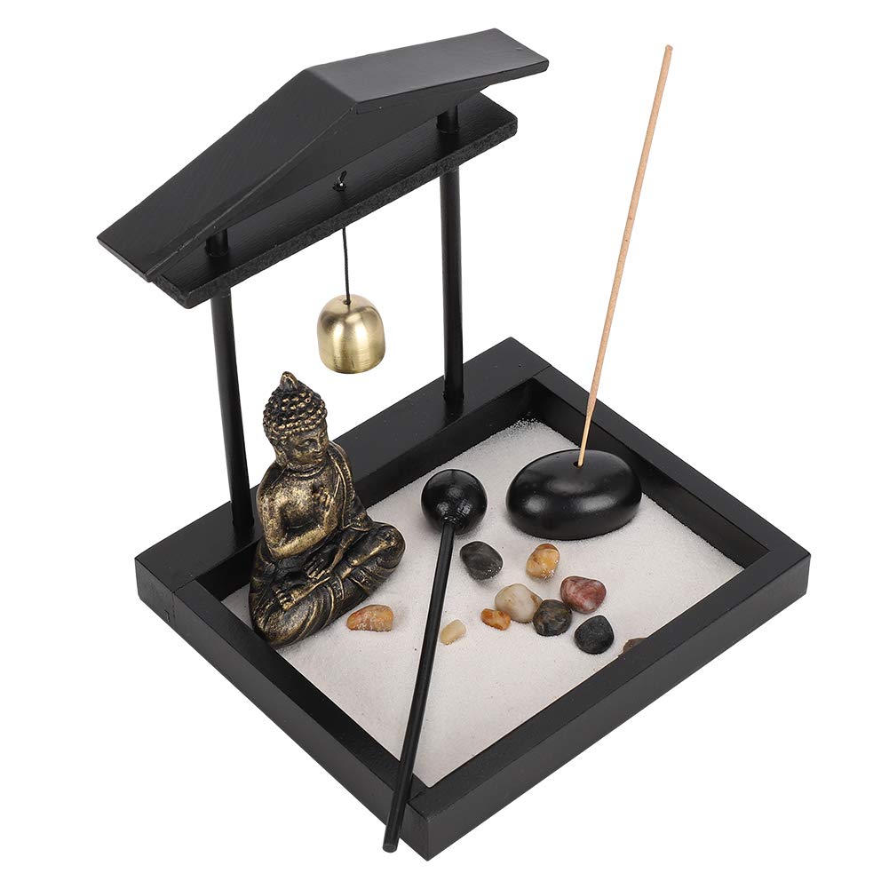 Zen Sand Tray for Meditation & Relaxation - Durable Decorative Zen Garden Kit for Home Office Desk, Stress Relief & Mindfulness Practice