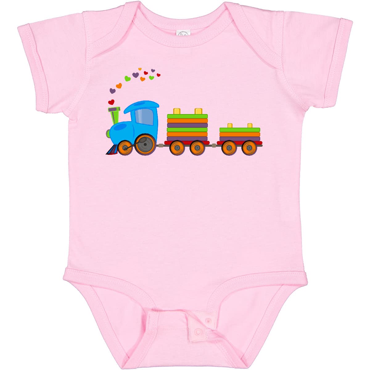 Inktastic Colorful Toy Train Baby Bodysuit - Soft Cotton Onesie for Infants & Toddlers - Perfect for Playtime, Nursery, and Family Photos
