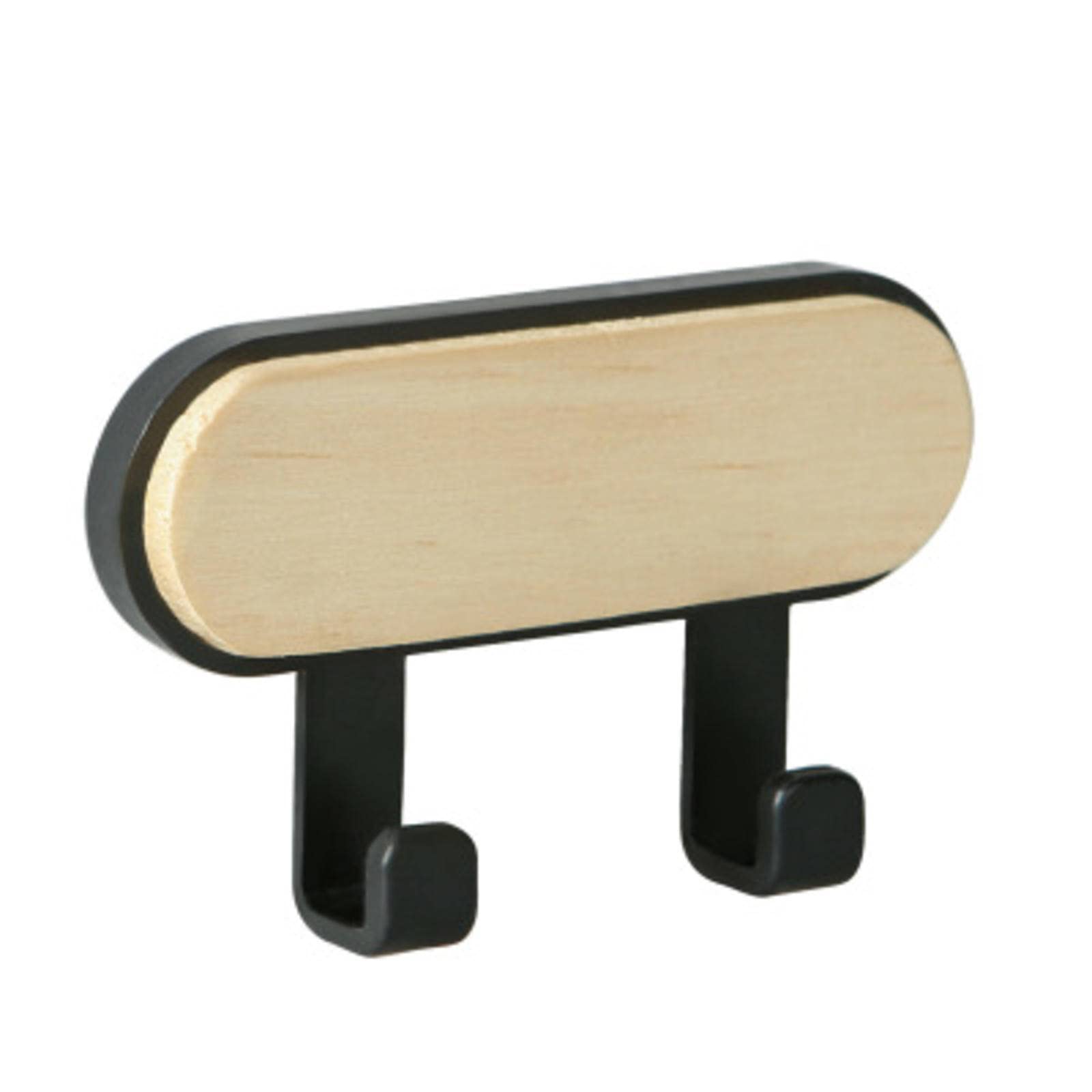 MOUMO Wooden Wall Hooks - No Drill Adhesive Hooks for Hanging Coats, Hats, Bags & Decor - Heavy Duty Sticky Hooks for Doors, Bathroom, Kitchen & Bedroom Organization