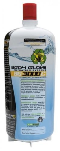 Body Glove WI-BG3000C Replacement Water Filter Cartridge - NSF Certified for Refrigerators & Under Sink Water Filtration Systems | Improves Taste & Reduces Contaminants | Perfect for Clean Drinking Water at Home or Office
