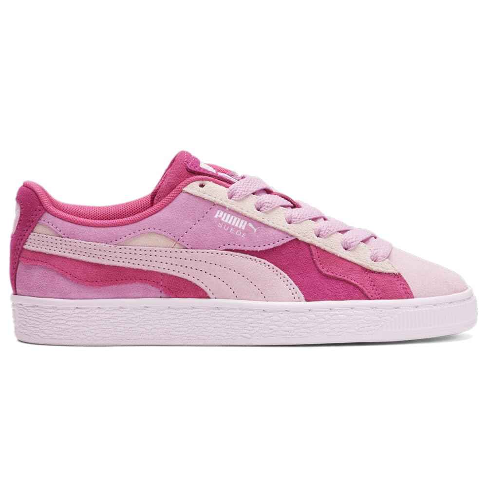 Puma Women's Suede Camowave Lace-Up Sneakers - Pink Casual Shoes for Walking, Running & Everyday Wear | Comfortable Athletic Fashion Sneakers for Women