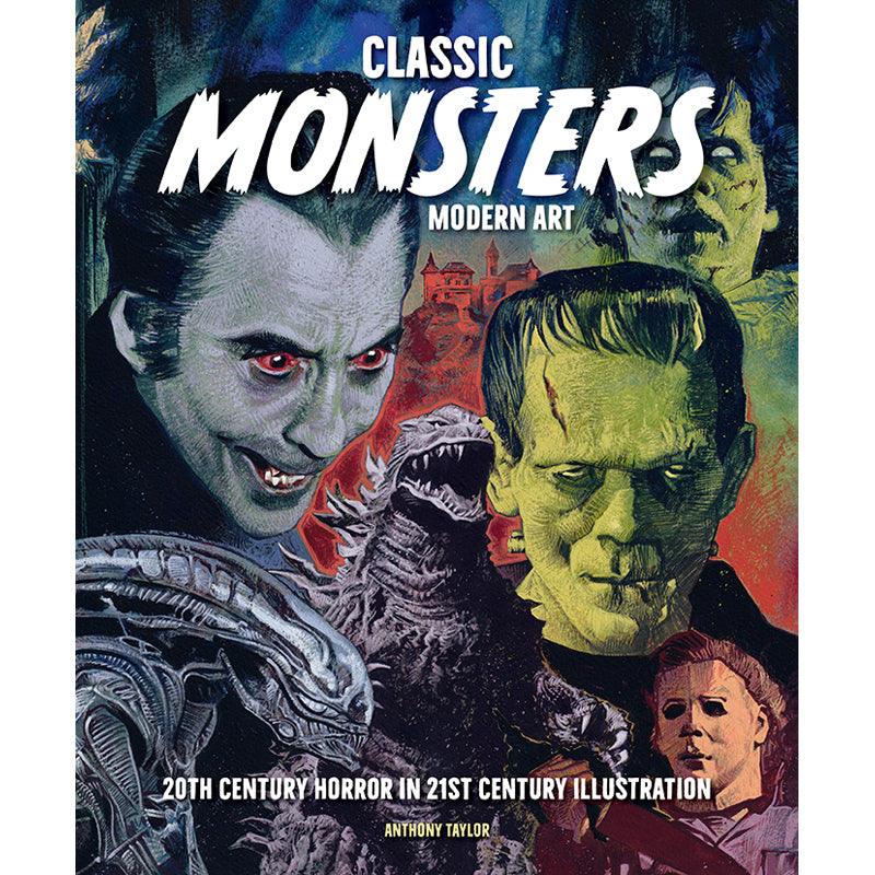 Classic Monsters Modern Art Prints - Vintage Horror Movie Poster Decor for Halloween, Gothic Home & Office Wall Art