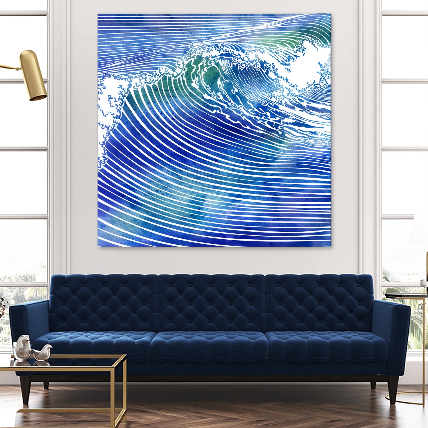 Atlantic Waves - Premium Ocean-Inspired Home Decor for Coastal & Beach House Style | Perfect for Living Room, Bedroom & Bathroom Decor
