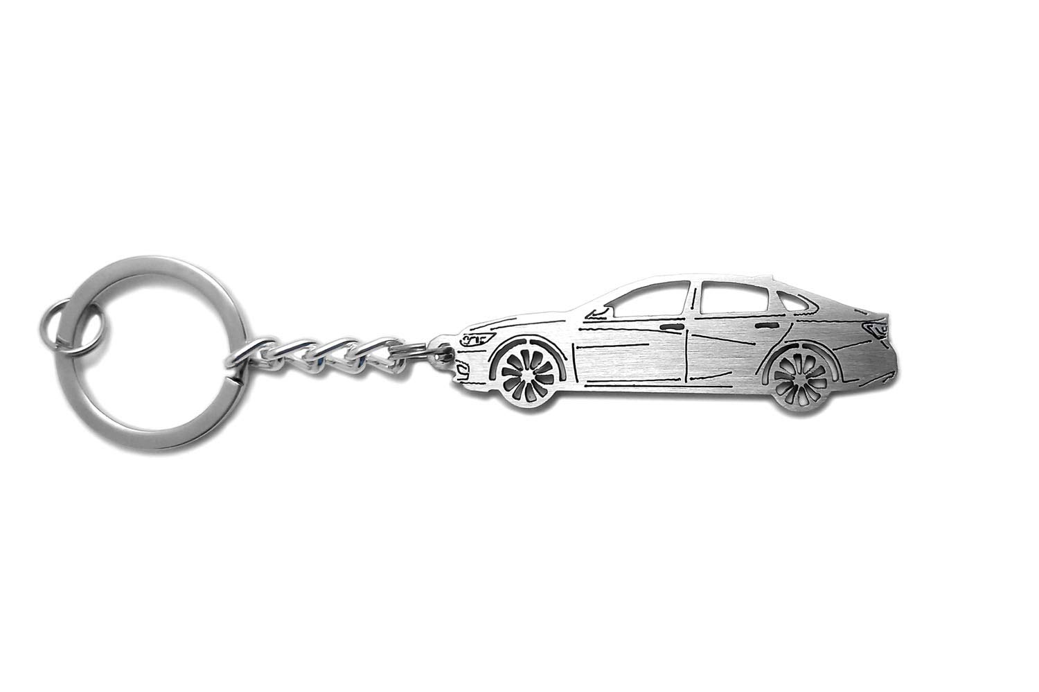 AWA Keychain with Ring - Compatible with Malibu IX Steel Key Pendant, Car Keychain Accessories, Laser Cut Auto Gift for Men Women (Perfect for Car Keys, Home Keys & Everyday Carry)