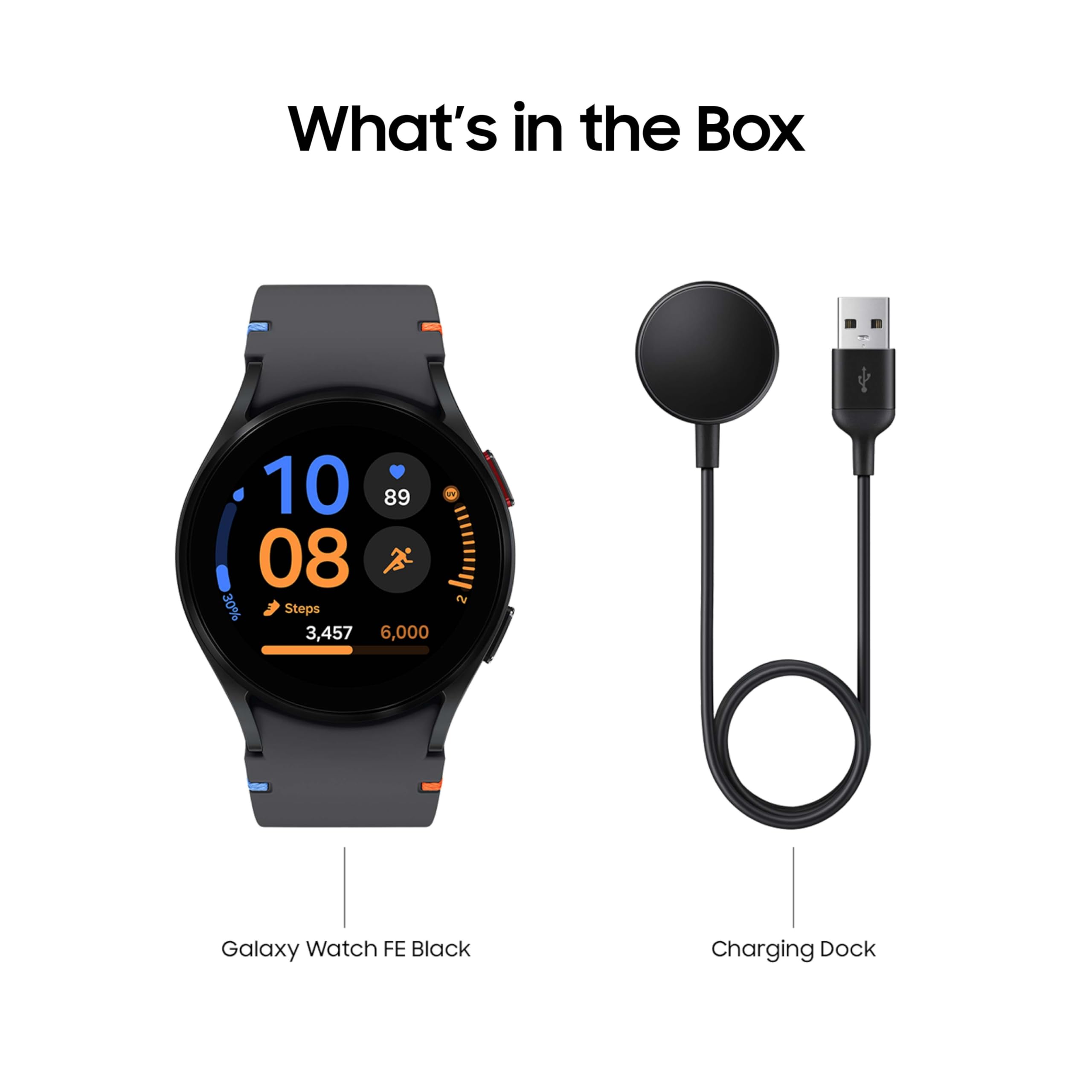 SAMSUNG Galaxy Watch FE 40mm Bluetooth Smartwatch - Fitness Tracker with BIA Sensor, Heart Rate Monitor, Sleep Tracking, AI Health Insights (Renewed, Black) | Perfect for Workouts, Daily Activity Tracking & Sleep Analysis