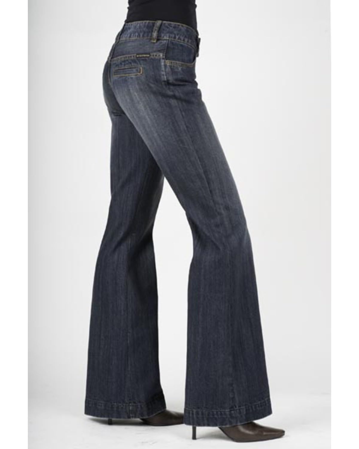 Stetson Women's Relaxed Fit Dark Wash 214 City Trouser Jeans - Regular Inseam, Comfortable Casual Pants for Everyday Wear & Office Outfits