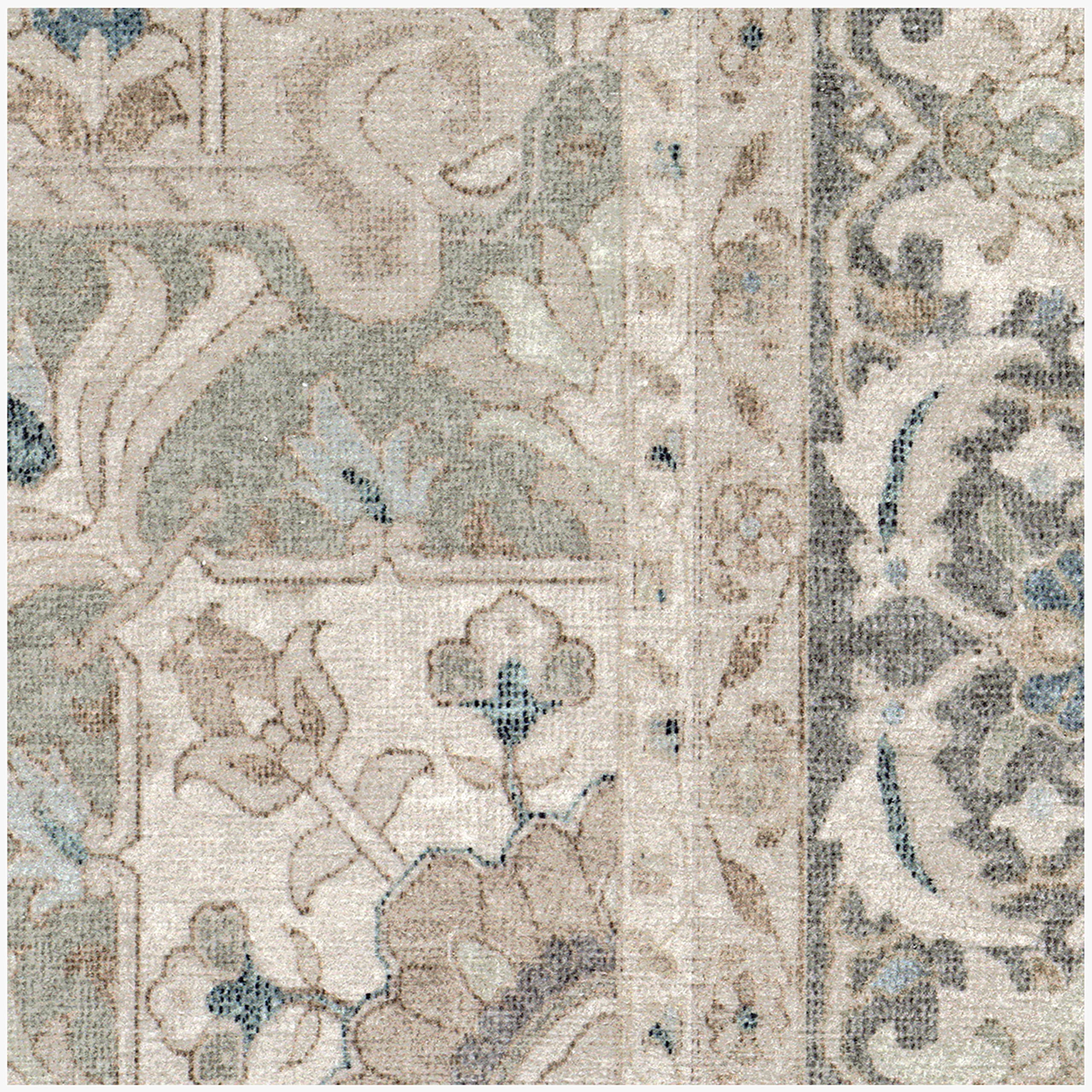 Ruggable x Hendesi Heriz Washable 8x10 Large Area Rug | Abalone Vintage Design | Non-Slip Gripper Pad | Premium Washable Rug for Living Room, Bedroom, Kitchen, Office & Classroom | Perfect for High-Traffic Areas & Pet-Friendly Homes
