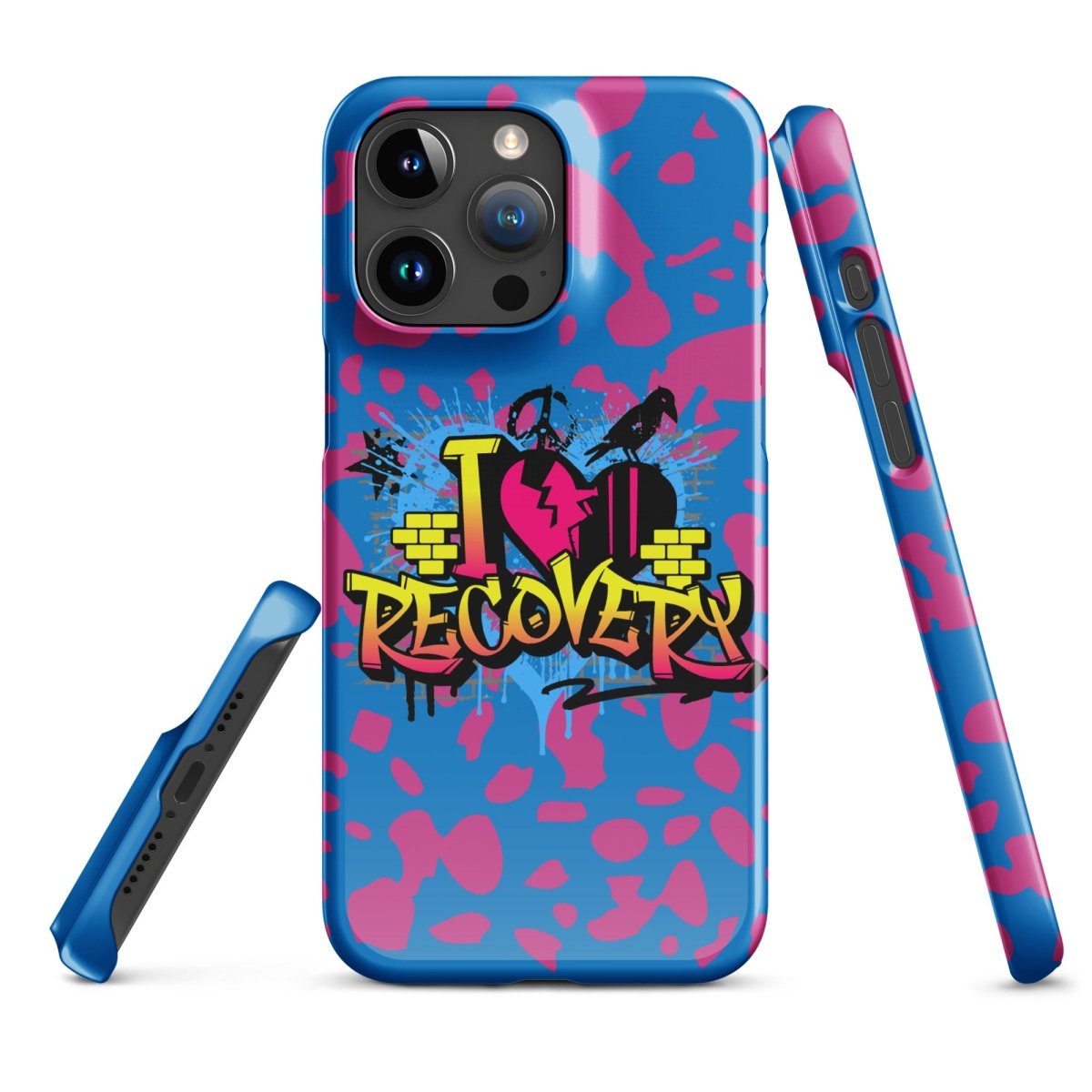 I Love Recovery iPhone Snap Case - Sobervation - Durable Protective Cover for iPhone - Perfect for Sober Living & Recovery Support