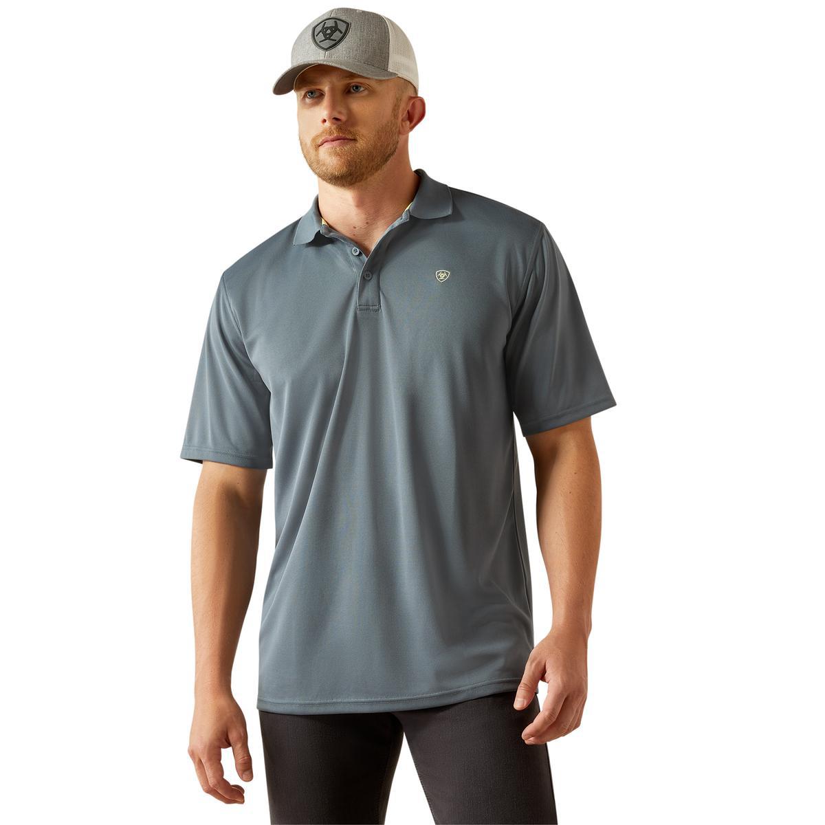 Ariat Men's Short Sleeve Tek Polo Shirt - Moisture Wicking, Breathable Performance Golf & Casual Wear - Seasonal Colors - Perfect for Golf, Work & Outdoor Activities
