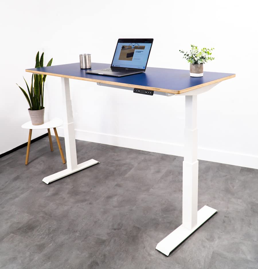 Electric Height Adjustable Standing Desk Frame - Black Modern Office & Gaming Desk (22