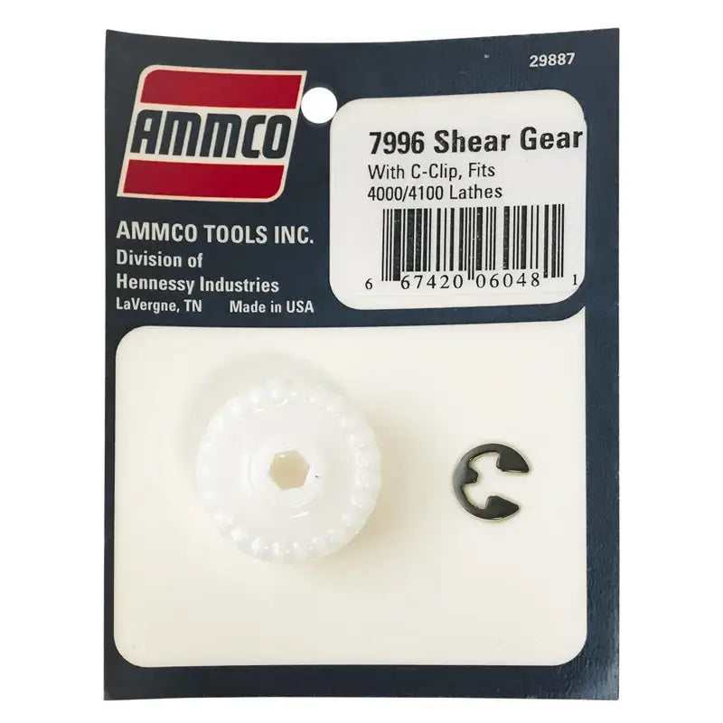 Ammco 7996 Shear Gear with C Clip - Compatible with 4000/4100 Lathe | Replacement Part for Metalworking & Machine Repair