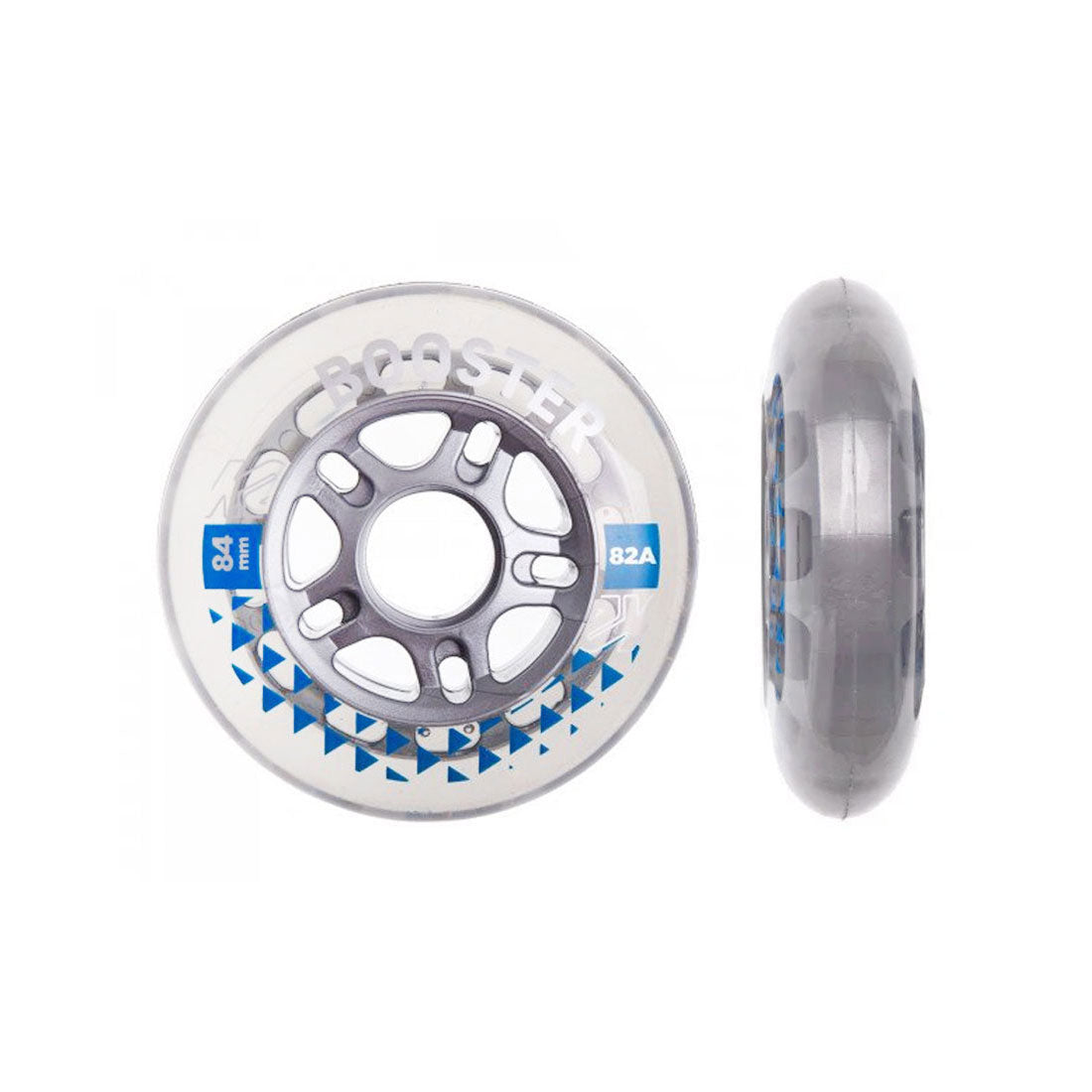 K2 Booster 84mm 82a Skateboard Wheels - 4 Pack Smoke Color - High Performance Wheels for Cruising & Street Skating