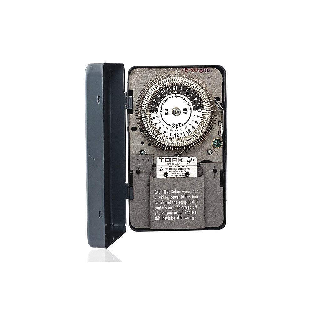 8009A 24-Hour Electromechanical Timer Switch - Programmable Outlet Timer for Lights, Appliances & HVAC - Energy Saving & Convenient for Home, Office & Workshop Use
