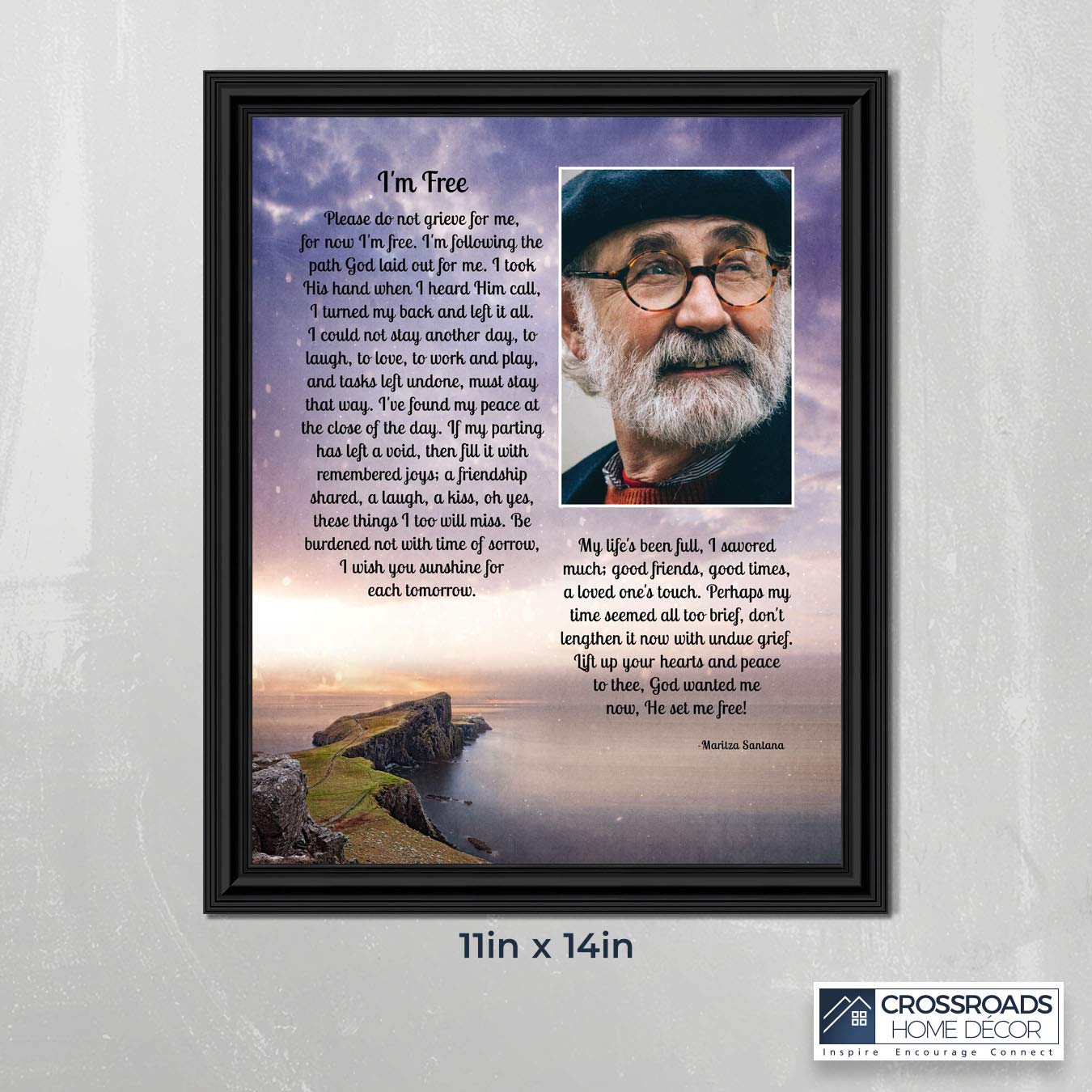 Memorial Picture Frame for Mom - Sympathy Bereavement Gift - Home Décor