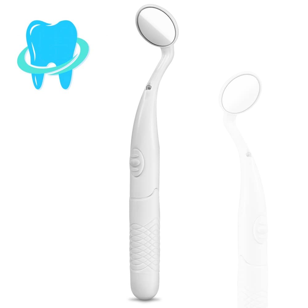 LED Dental Mirror with Light - Anti-Fog Teeth Inspection Tool for Dentists & Oral Care | Perfect for Home Checkups, Professional Exams & Dental Hygiene