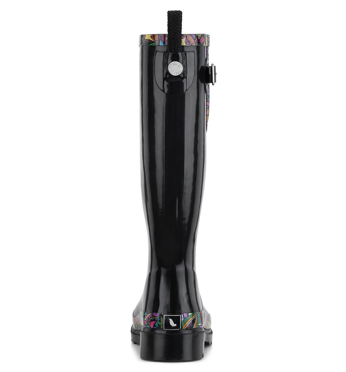 Rhythm Rain Boots for Women - Waterproof Rubber Rain Boots with Comfortable Cushioning - Perfect for Gardening, Hiking & Outdoor Activities
