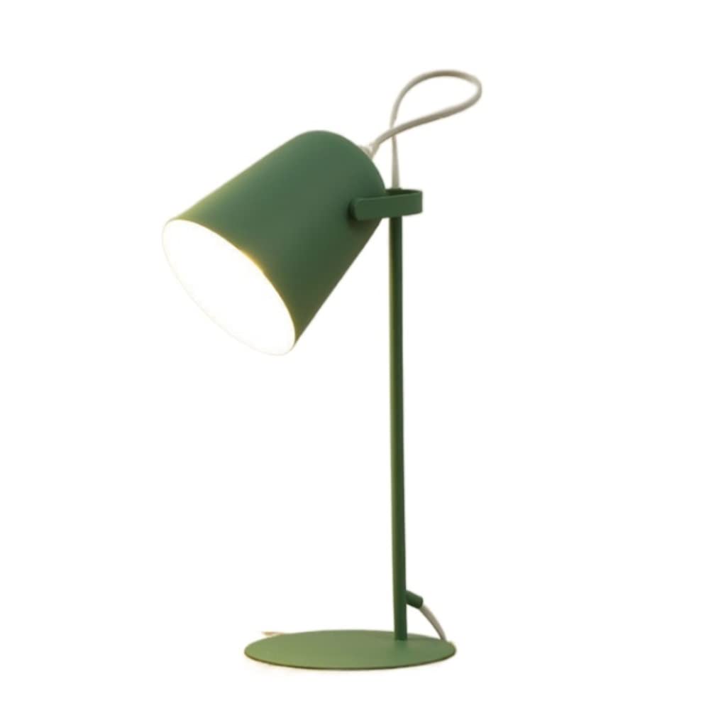 Modern LED Desk Lamp with Eye Protection - Adjustable Reading Light for Home Office, Study & Bedroom - No Stroboscopic, Creative Iron Design - Green Table Lamp for Students & Professionals (Perfect for Night Reading, Work & Study Sessions)