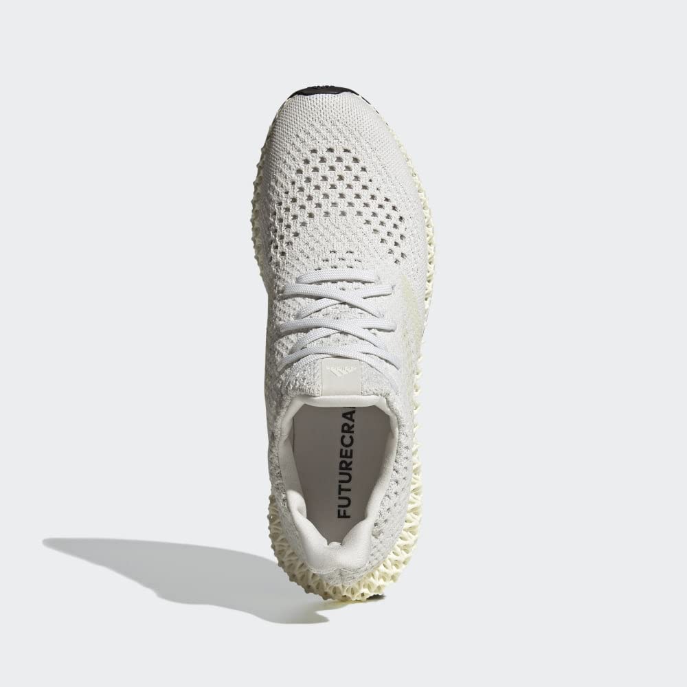 adidas Men's Futurecraft 4D Running Shoes Q46229 - Chalk White - Size 12 US - Lightweight 3D-Printed Midsole for Enhanced Performance - Perfect for Jogging, Gym Workouts & Daily Wear