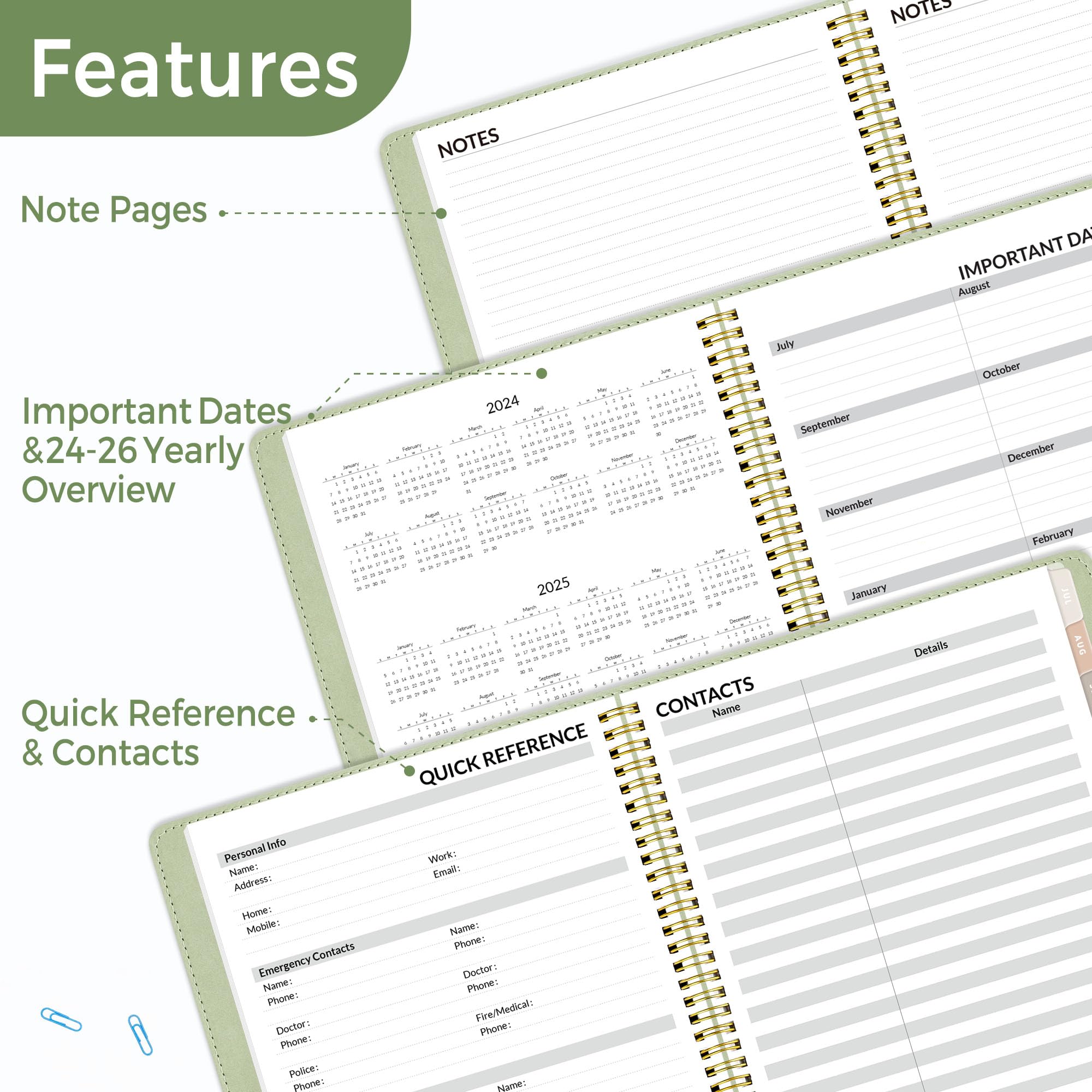 SUNEE 2025-2026 Weekly & Monthly Planner - 12 Month Academic Calendar (July 2025 to June 2026), 9