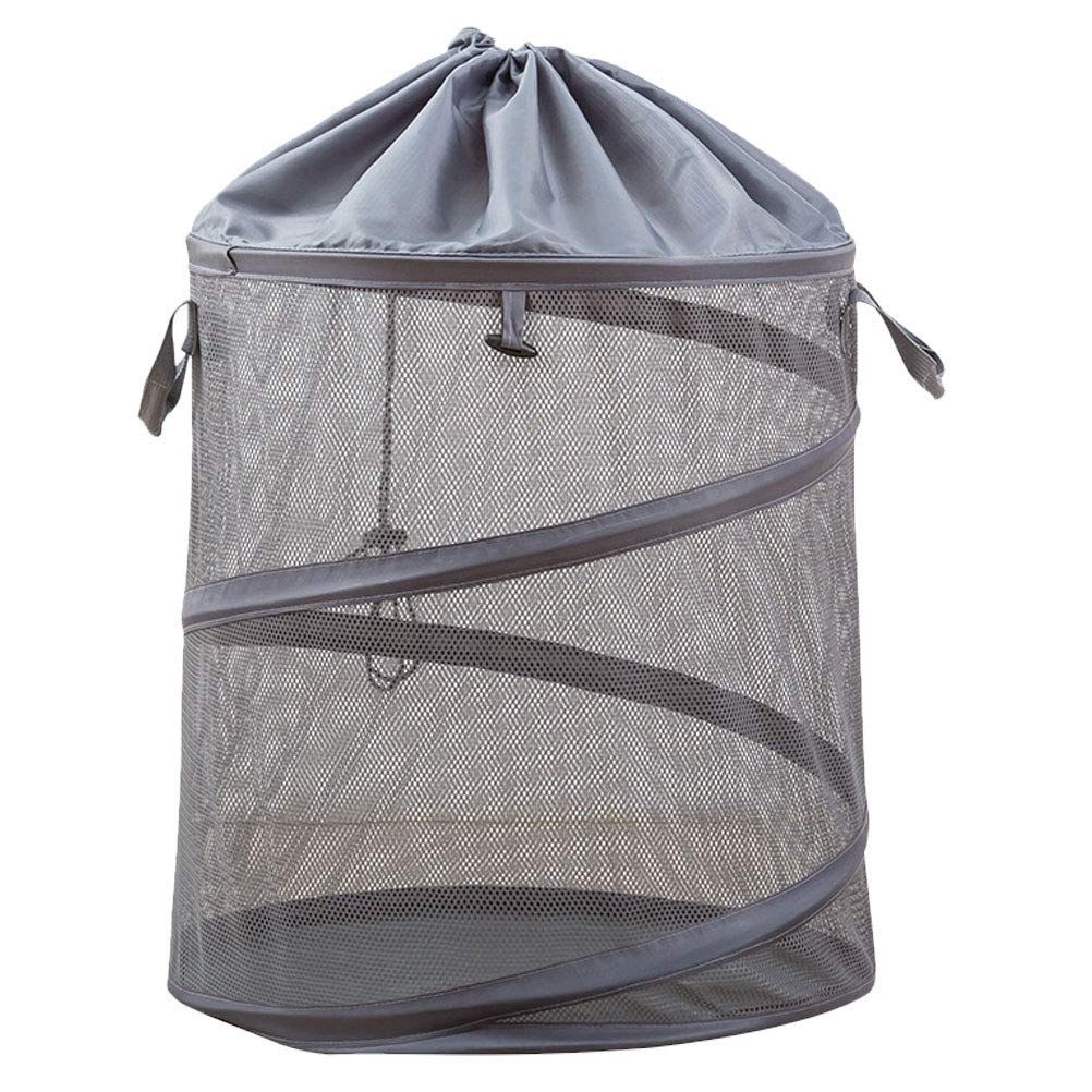 DOITOOL Large Laundry Hamper with Lid - 1PC Foldable Cloth Storage Basket for Dirty Clothes, Grey - Perfect for Bedroom, Bathroom & Laundry Room Organization