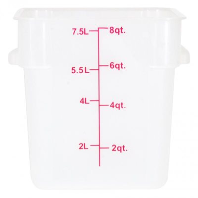 Nella 8 Qt Square Food Storage Container with Lid - BPA Free Plastic Food Storage Bins for Kitchen Pantry Organization, Meal Prep & Leftovers - Translucent Airtight Food Containers for Dry Goods, Snacks & Bulk Storage