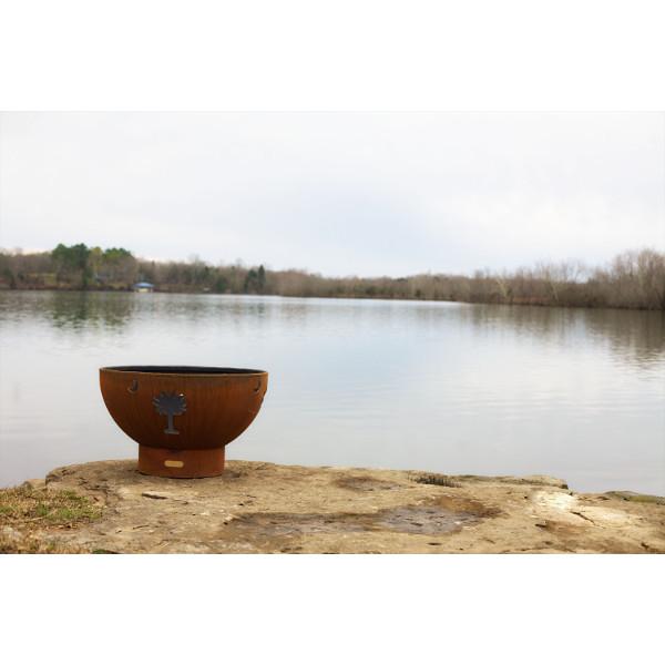 Portable Outdoor Fire Pit - Tropical Moon Design for Backyard, Patio & Camping | Perfect for Bonfires, S'mores & Relaxing Evenings