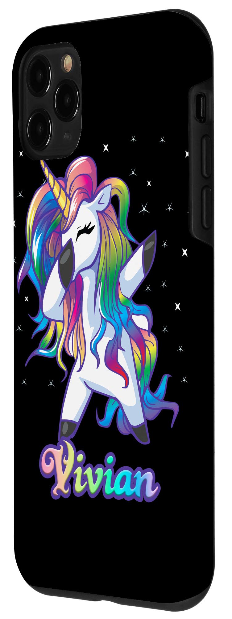 Custom Unicorn Dabbing iPhone 11 Pro Case - Personalized Vivian Design - Durable Protective Cover for Everyday Use, Travel & Work