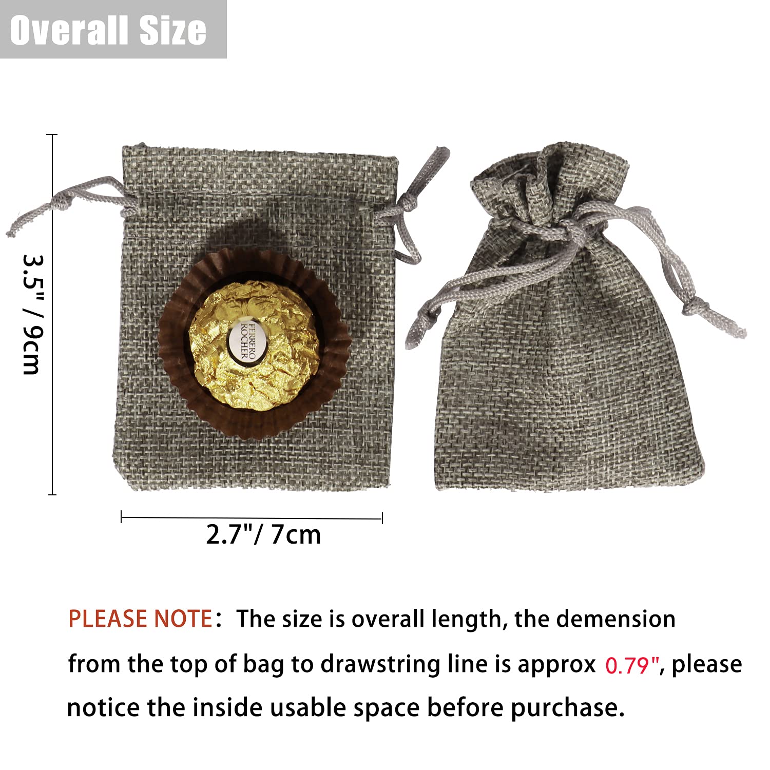 20pcs Natural Burlap Drawstring Bags 2.7x3.5 Inch - Eco-Friendly Jute Jewelry Gift Pouches for Christmas, Wedding Favors, Party Treats & Small Crafts (Gray) - Perfect for DIY Gifts, Handmade Crafts & Event Decorations