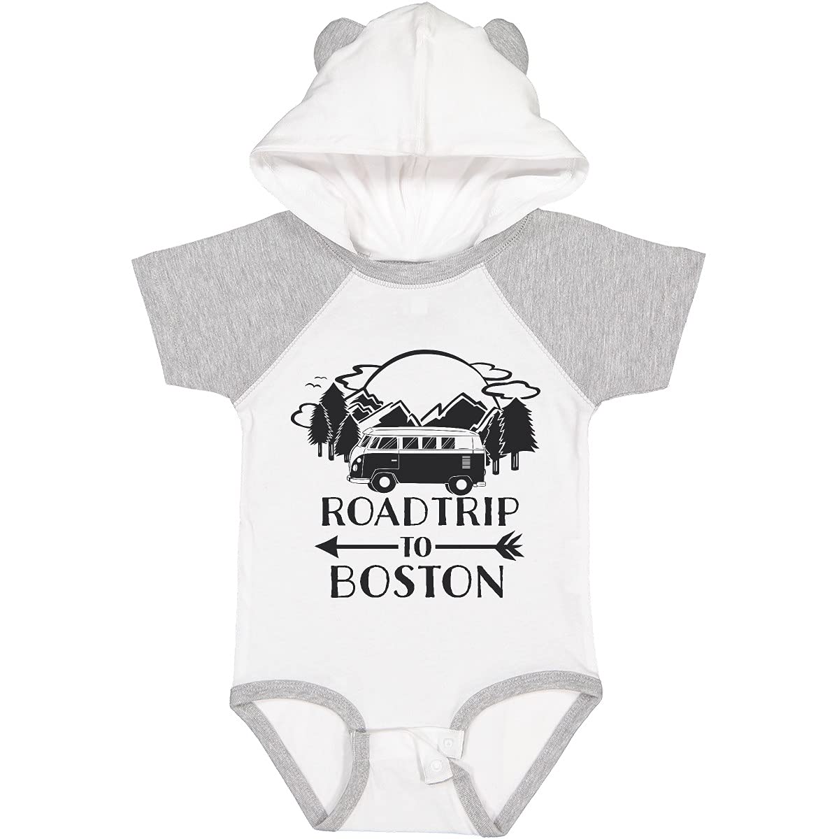 Inktastic Road Trip To Boston Baby Bodysuit - Cute Travel-Themed Onesie for Infants & Toddlers - Perfect for Family Vacations, Boston Trips & Photo Shoots
