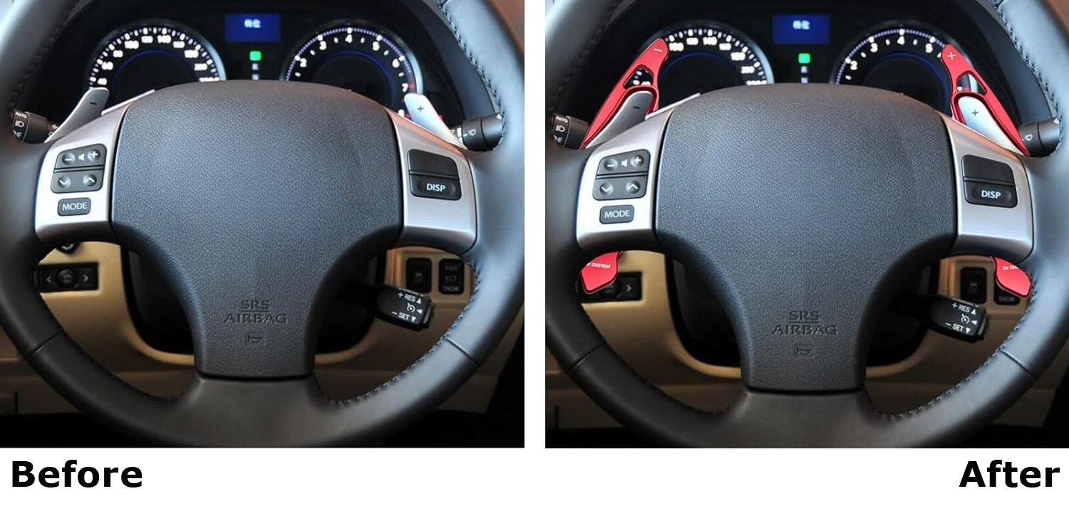 Forged Carbon Fiber Steering Wheel Paddle Shifters for 2006-2013 Lexus IS250 IS350 - Upgrade Your Driving Experience with Lightweight Racing Style Paddles