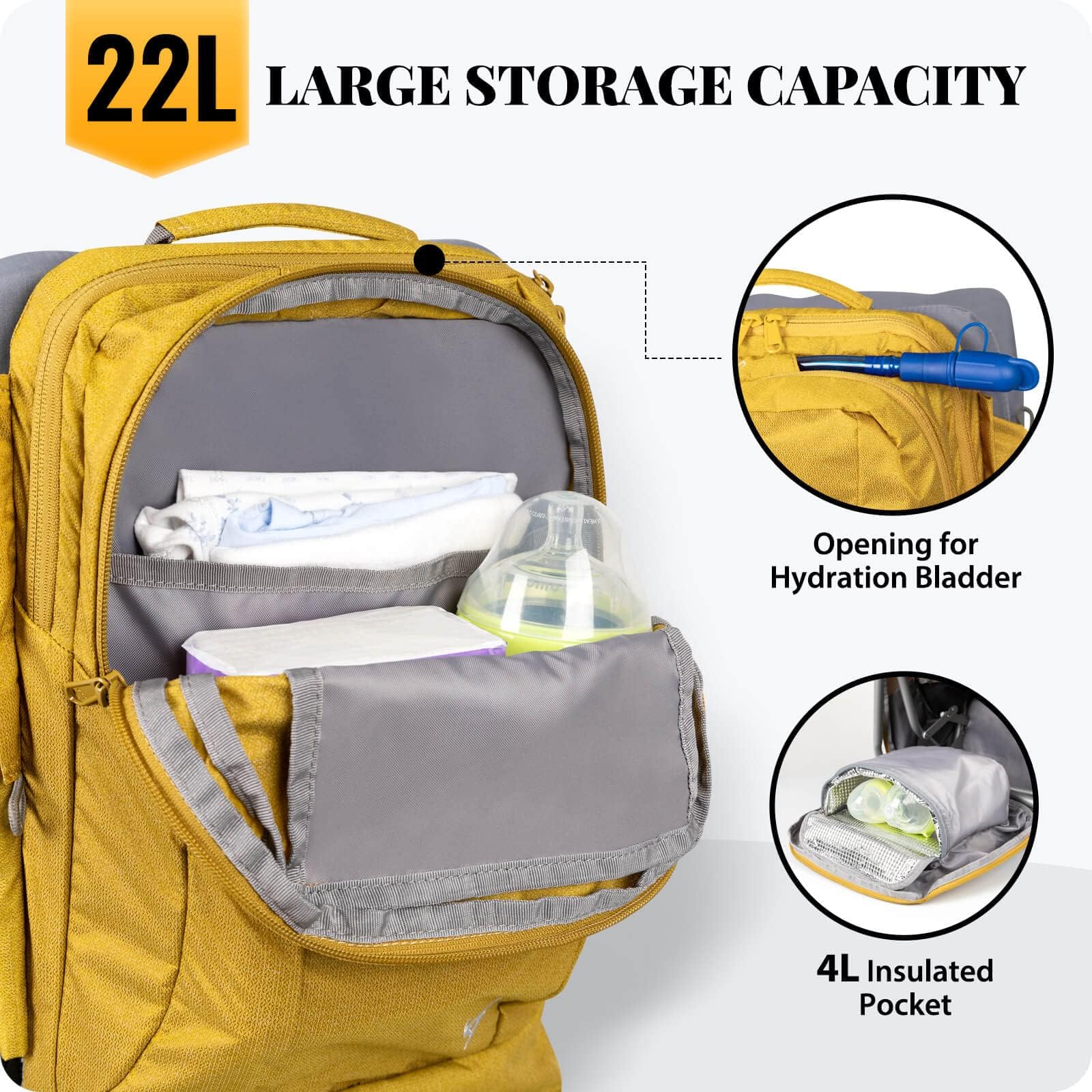 **WIPHA Upgraded Baby Backpack Carrier - Ergonomic Hiking Carrier with Safety Seat, Lightweight & Large Capacity for Toddlers (0-3 Years) - Perfect for Outdoor Adventures, Hiking, Travel & Daily Use**