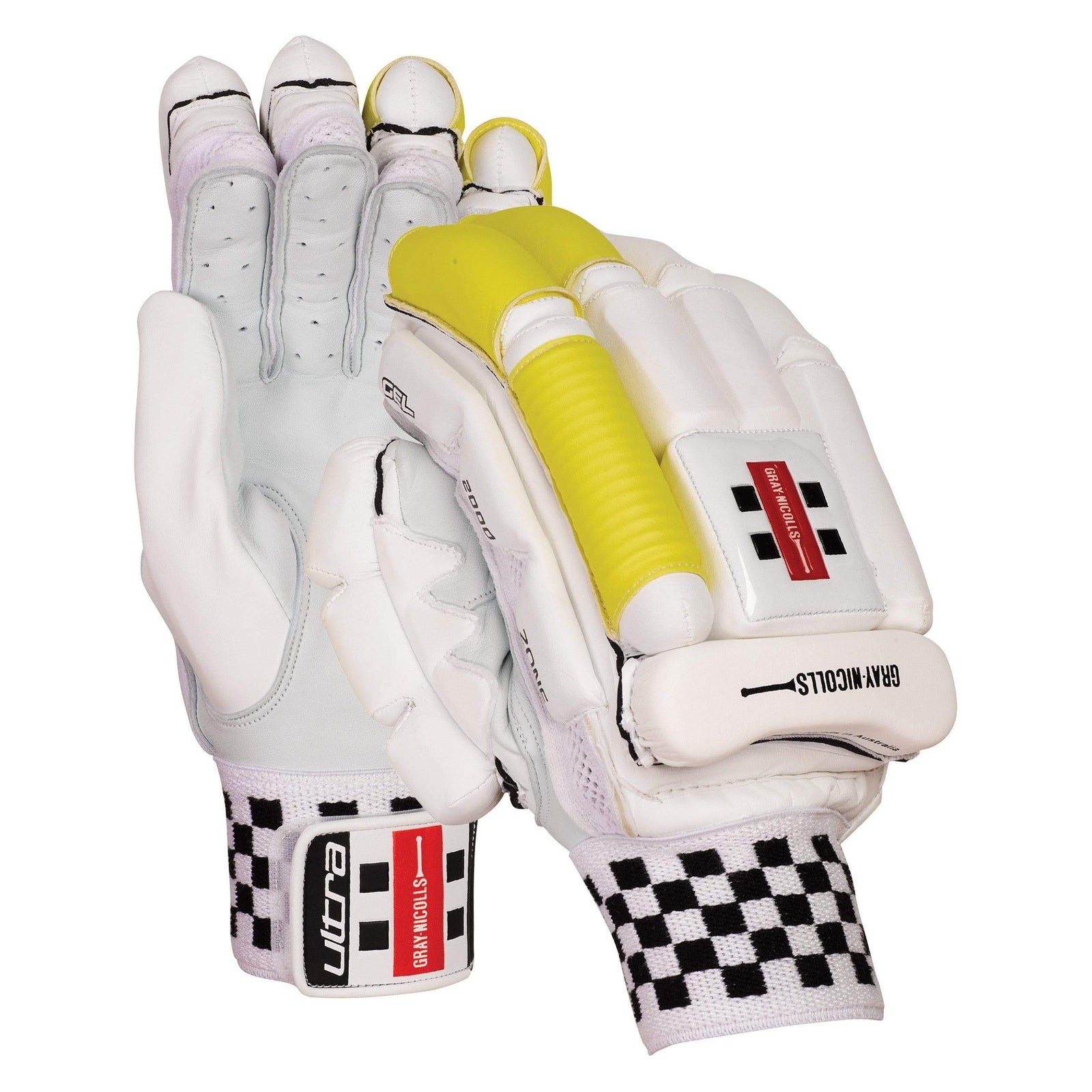 Gray Nicolls Ultra 2000 Cricket Batting Gloves - Premium Leather Padded Protection for Cricket Players - Perfect for Practice, Matches & Training Sessions