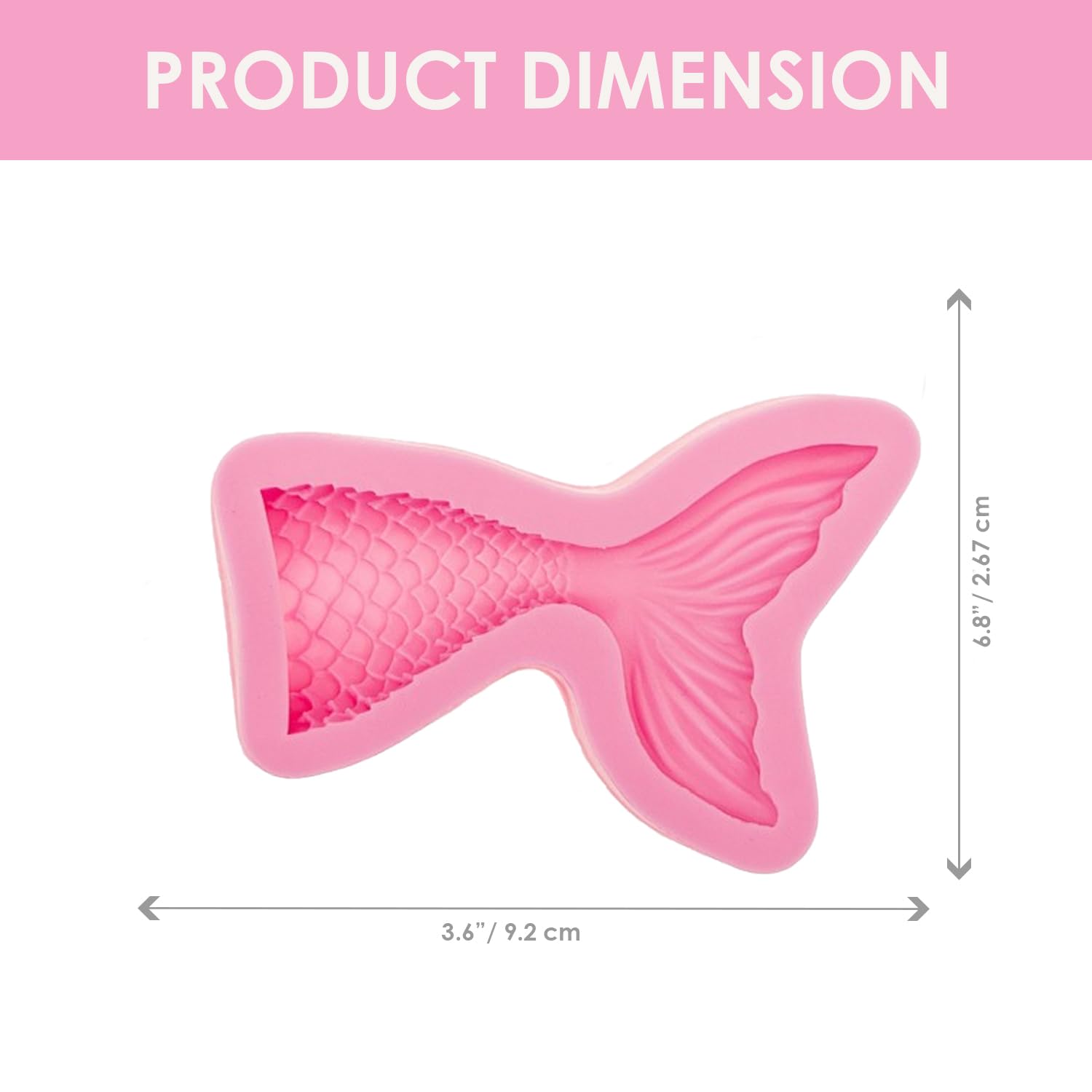 Premium Silicone Fondant Mold for Cake Decorating - Mermaid Tail Design | Baking Tools for Birthday, Wedding, and Party Cakes | Reusable & Non-Stick Chocolate Butter Flour Molds