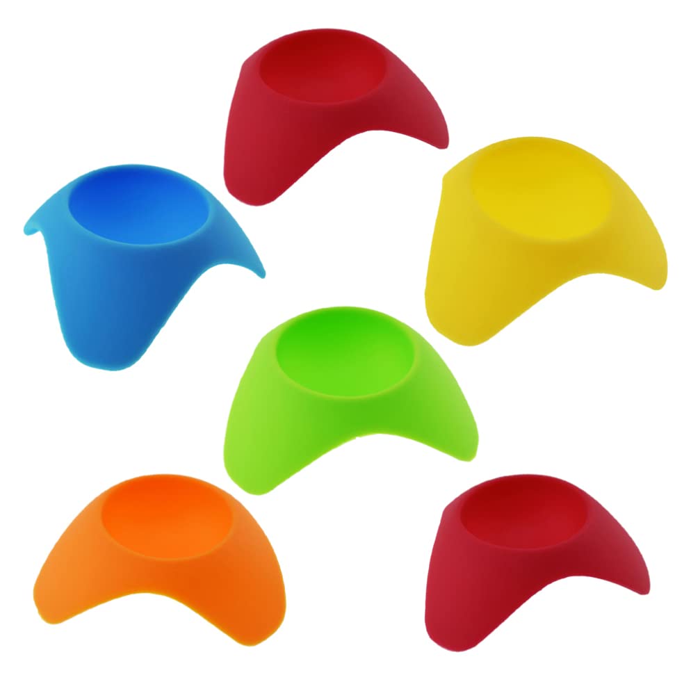 Luxshiny 6-Piece Silicone Egg Poacher Cups Set - Soft Boiled Egg Holders for Perfect Poached Eggs - Ideal for Home Kitchen, Restaurant & Breakfast Meal Prep (Assorted Colors)