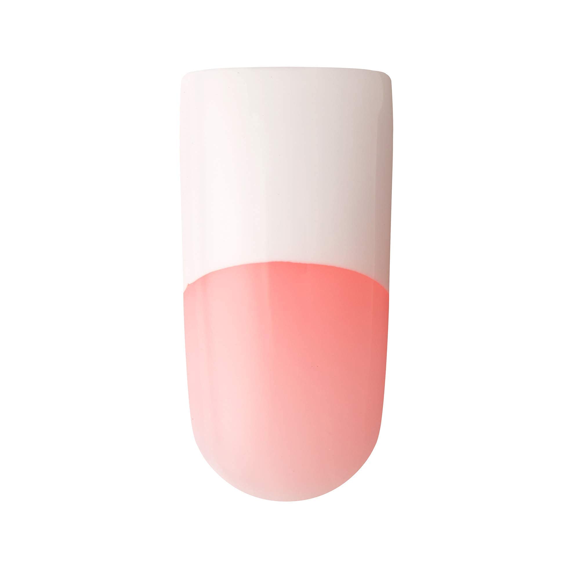 Kiss Salon Acrylic French 28 Nails (KSA09) - Long-Lasting Fake Nails for Women, French Tip Press On Nails with Glue, Perfect for Parties, Weddings & Special Occasions