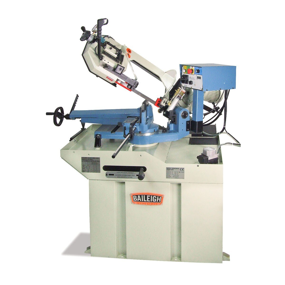 Baileigh Industrial BA9 1001432 BS 260M Heavy Duty Gear Driven Band Saw for Metal Cutting - Perfect for Metal Fabrication, Woodworking, and Industrial Workshops