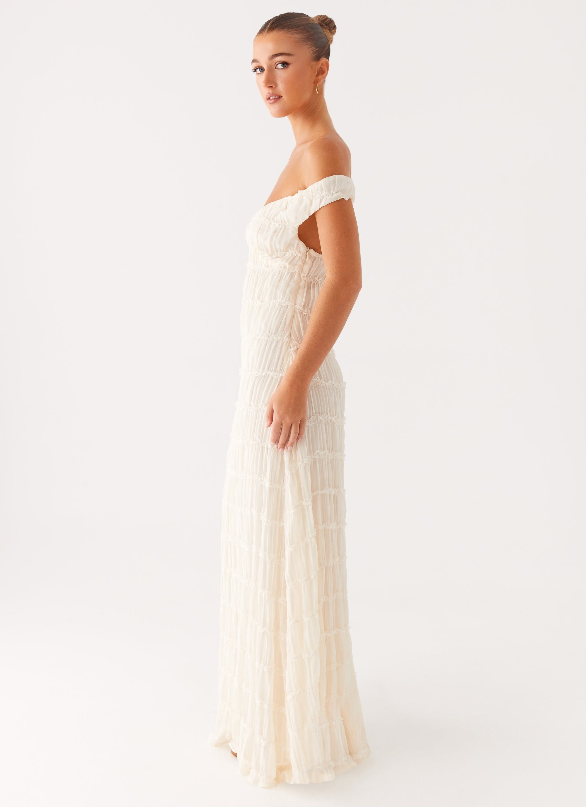 Embrace Maxi Dress Ivory - Elegant Long Flowy Summer Dress for Women, Perfect for Beach, Wedding & Vacation | Boho Chic Style
