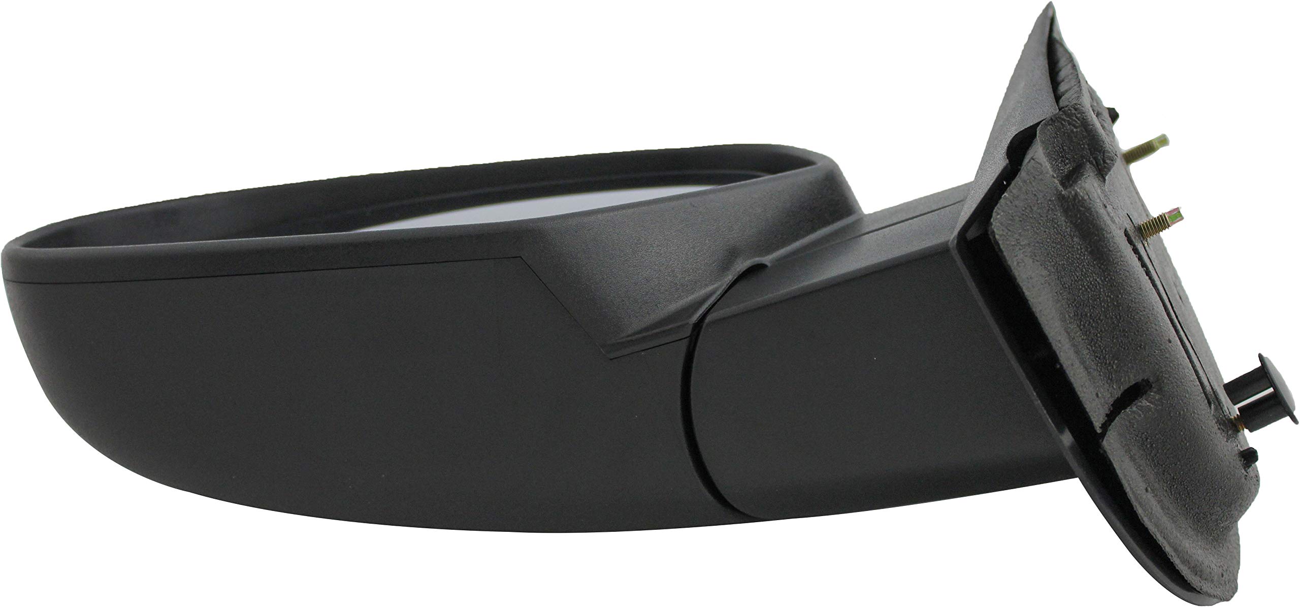 Black Textured Manual Side Door Mirror for Chevy Silverado & GMC Sierra 1500/2500/3500 (2007-2014) - Left Driver Side Replacement - Perfect for Off-Roading & Truck Upgrades