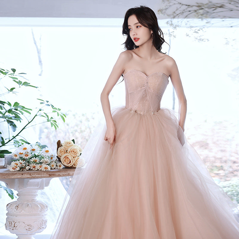 Elegant A-Line Tulle Long Prom Dress for Formal Evening Party Gown 572 | Perfect for Homecoming, Prom Night, Wedding Guest & Special Occasions
