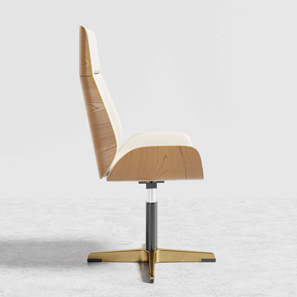 Premium Leather Modern Home Office Chair - Ergonomic High Back Executive Desk Chair with Lumbar Support - Perfect for Working from Home, Gaming & Conference Rooms