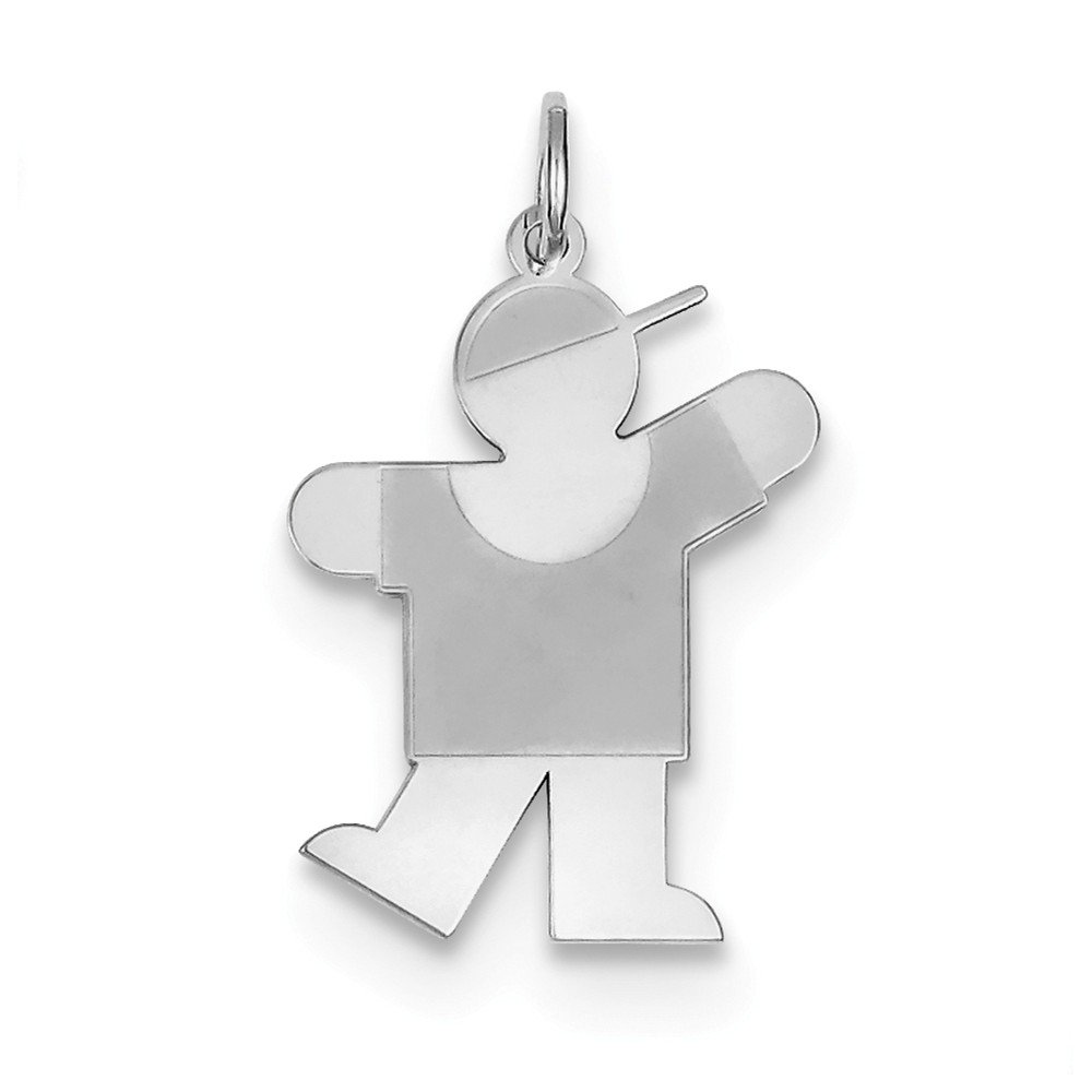 Sterling Silver Kiss Kid Charm - Elegant & Dainty Pendant for Necklace or Bracelet - Perfect Gift for Birthdays, Christenings & Special Occasions