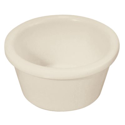 Winco 2 Oz Melamine Ramekin Bowl - White Bone China Small Serving Dish - Perfect for Desserts, Dips, Sauces & Party Appetizers