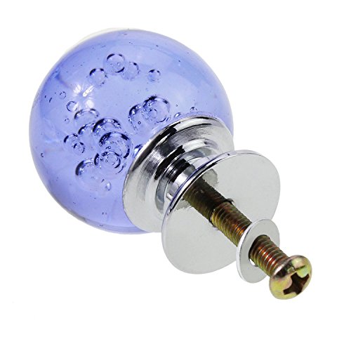Elegant Purple Crystal Glass Ball Cabinet Knobs - Set of 12 for Kitchen, Wardrobe, Dresser & Drawer - Decorative Bubble-Shaped Handles for Home & Office Furniture Upgrade