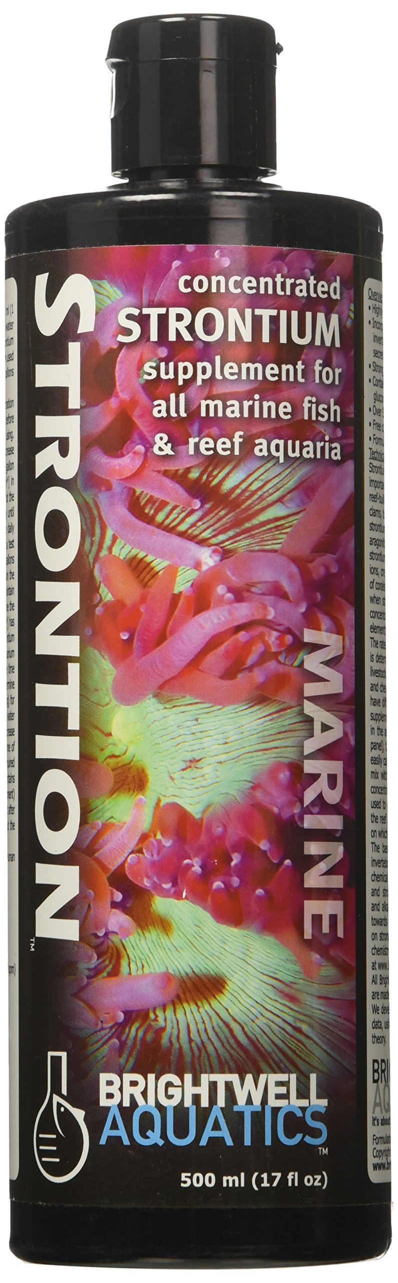 Brightwell Aquatics Strontion Concentrated Strontium Supplement for Saltwater & Reef Aquariums - 500ml (STR500) - Promotes Coral Growth & Marine Health