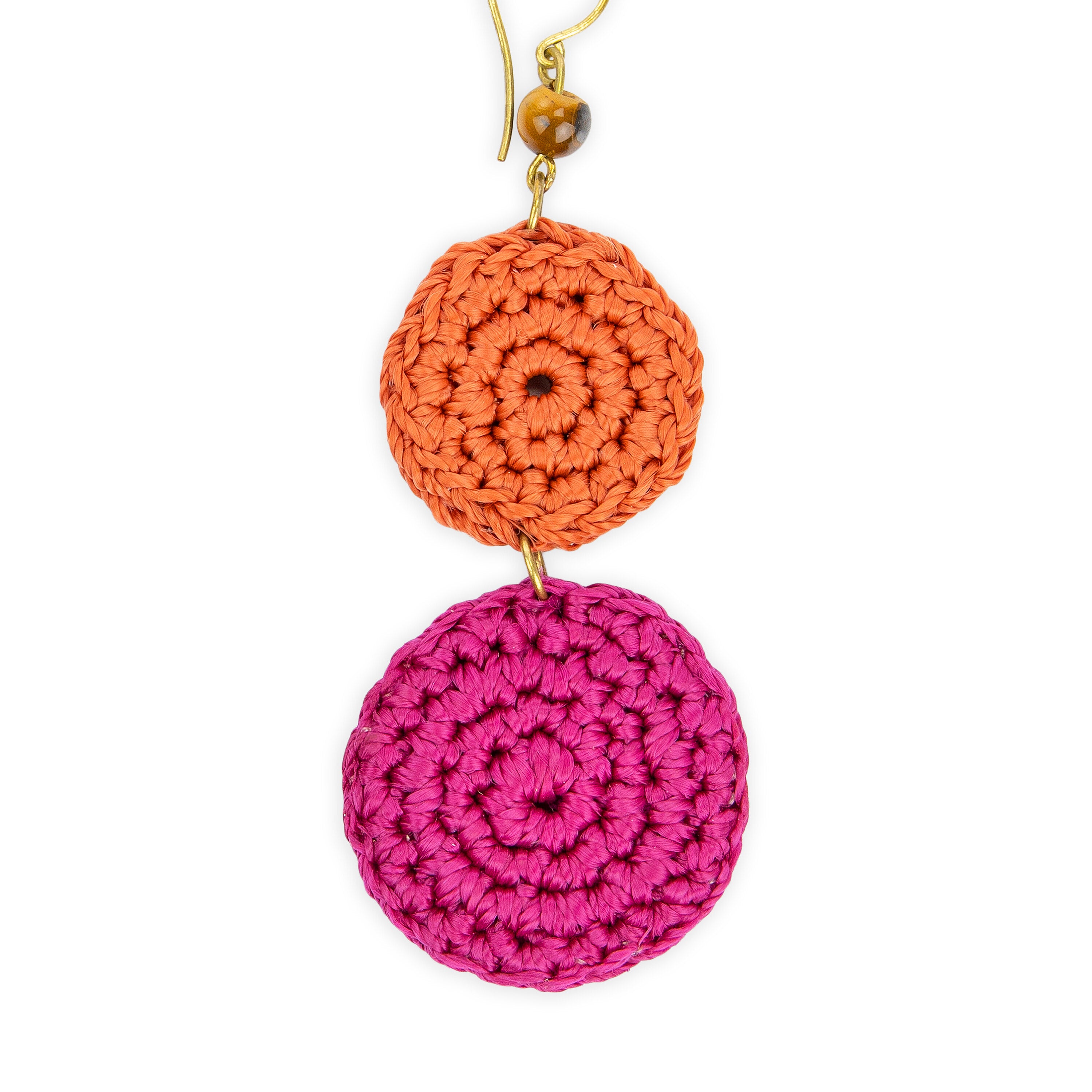 Elegant Jasper Double Disc Earrings for Women - Boho Chic Dangle Jewelry for Casual & Party Wear