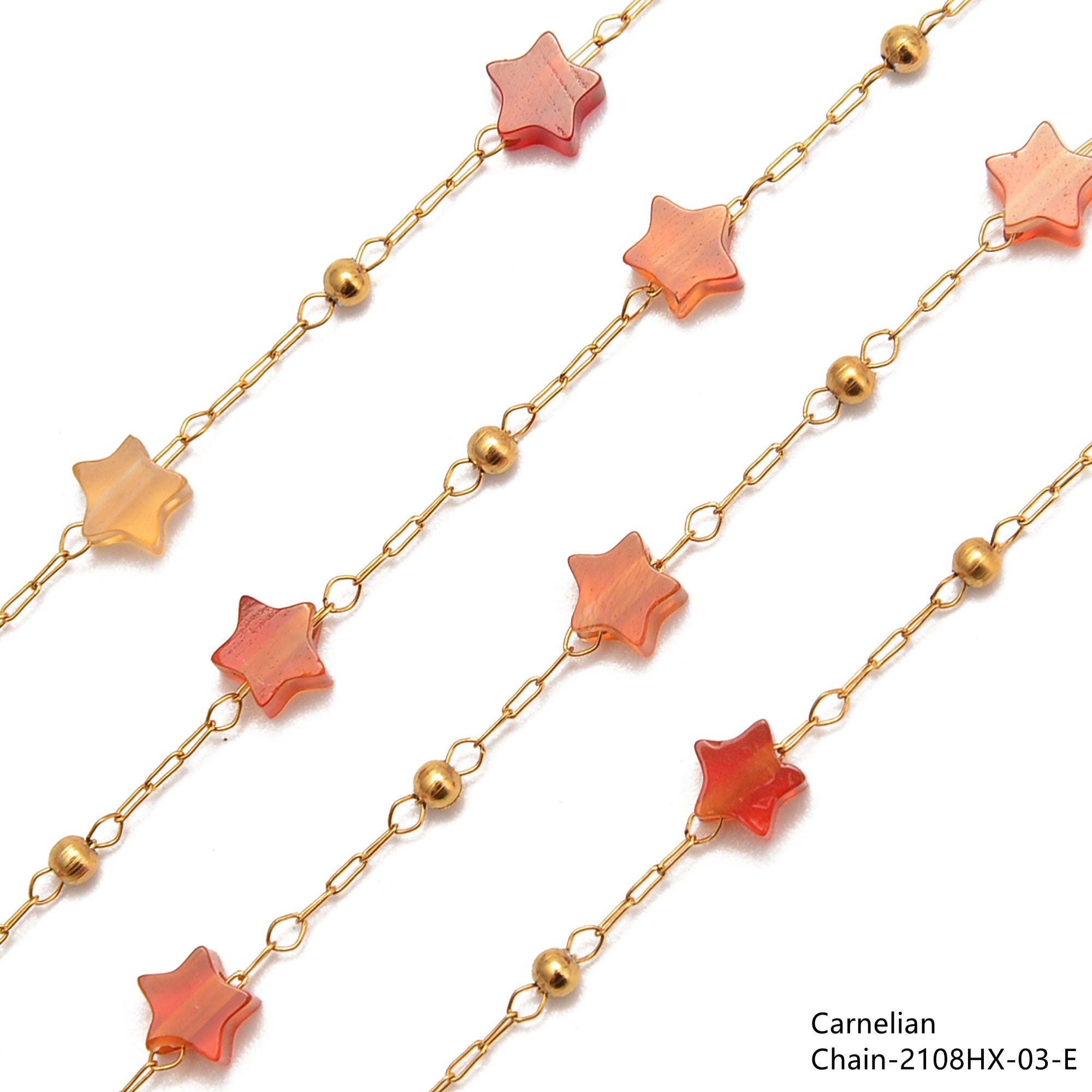 5mm Star Shape Beads - Multi Gemstone Chain Bracelet Making Supplies (1 Meter Per Bag) - Perfect for DIY Jewelry, Craft Projects & Gift Making