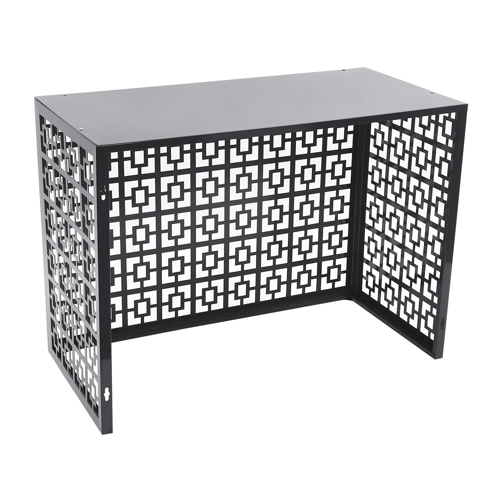 Gdrasuya10 Aluminum Air Conditioner Fence - Waterproof Outdoor AC Cover with 3 Metal Panels for 2-3P Units | Durable Privacy Screen for Home & Garden Protection