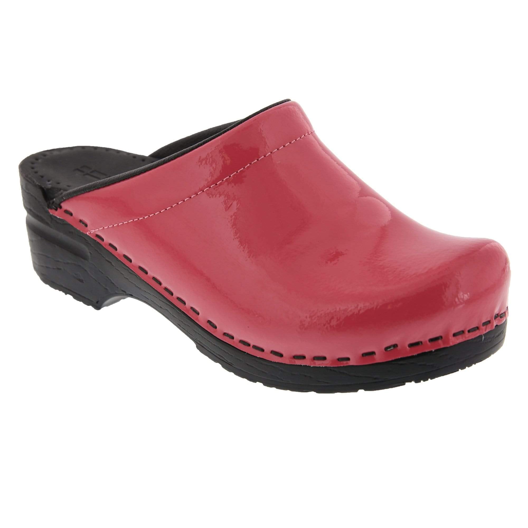 Bjork Women's PU Open Back Leather Clogs - Comfortable Slip-On Shoes for Casual Wear, Home & Office Use