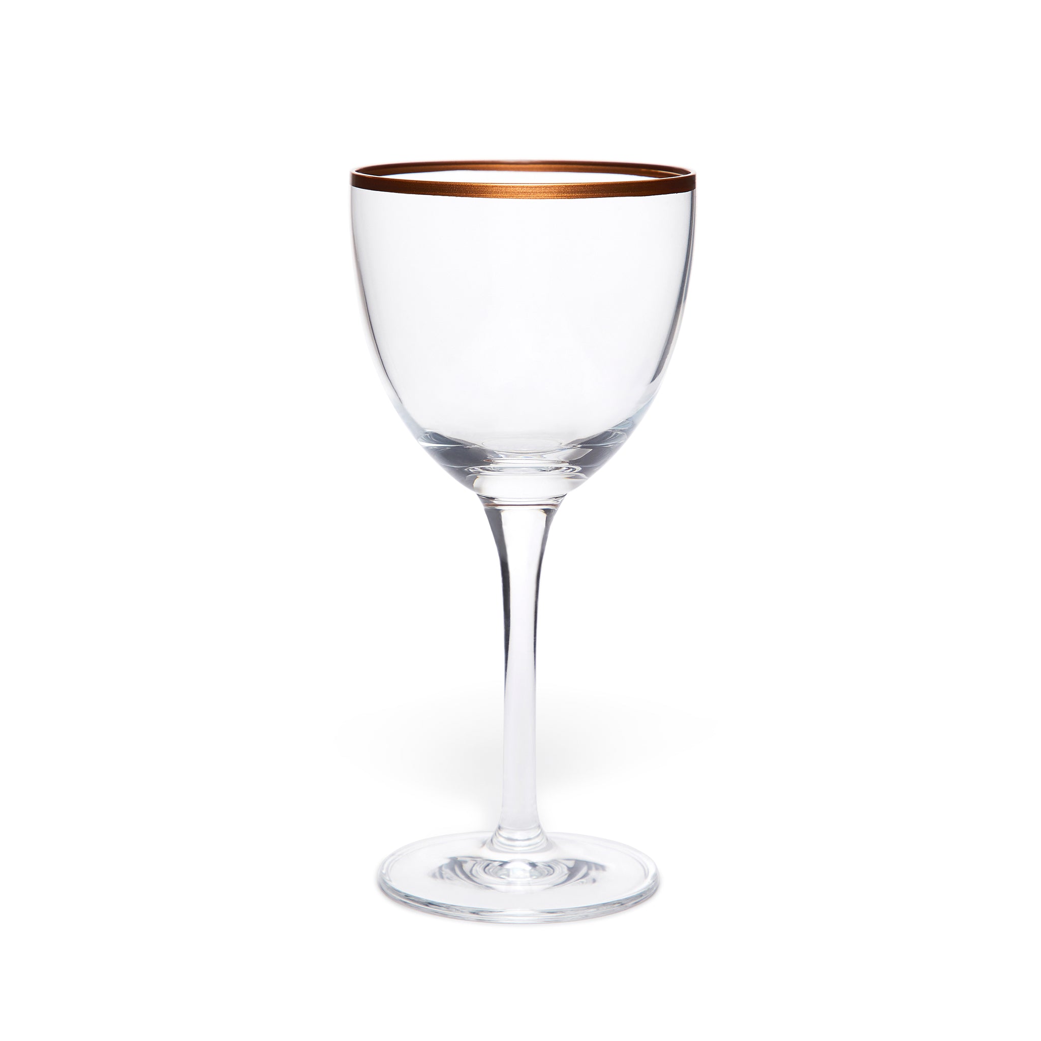 Nick and Nora Copper Trim Glass Set - 5oz (150ml) - 6 Pack - Perfect for Cocktails, Wine, and Entertaining