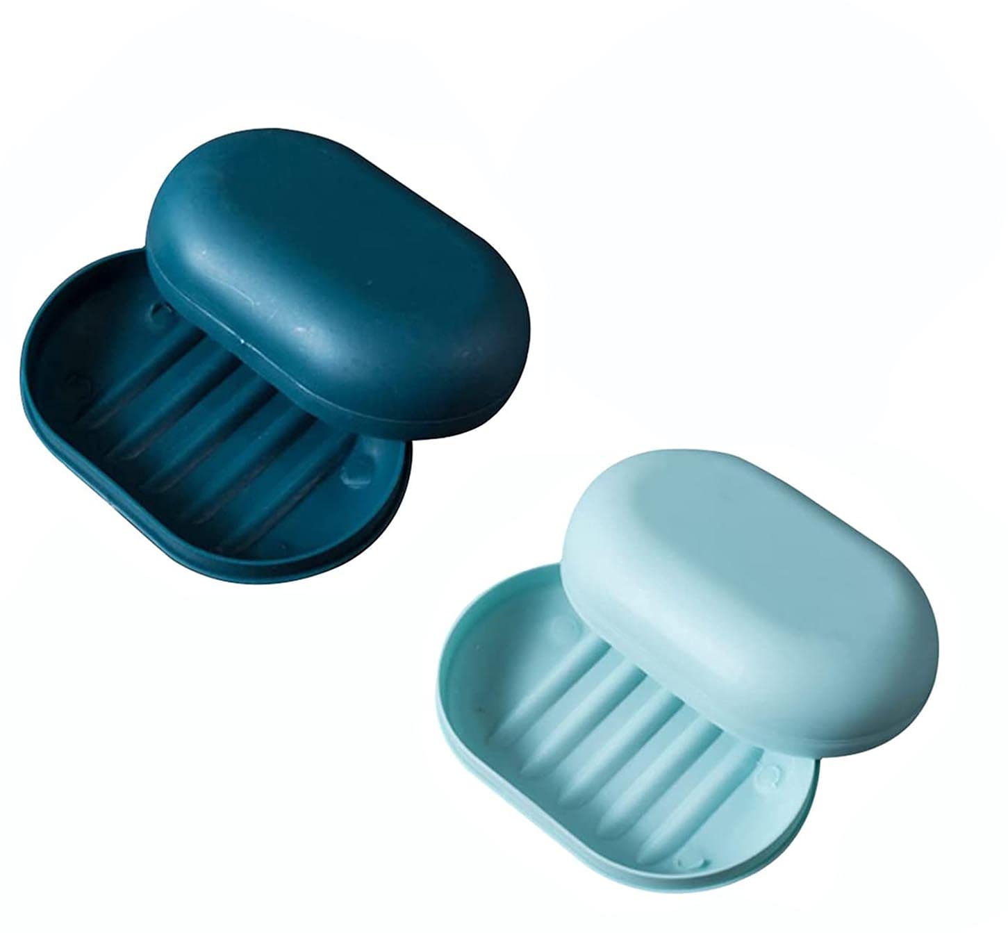 **Leakproof Travel Soap Case with Lid - 2 Pack, Portable Soap Dish for Shower, Gym, Hiking & Travel | Durable Soap Holder for Bathroom, School & Outdoor Use**